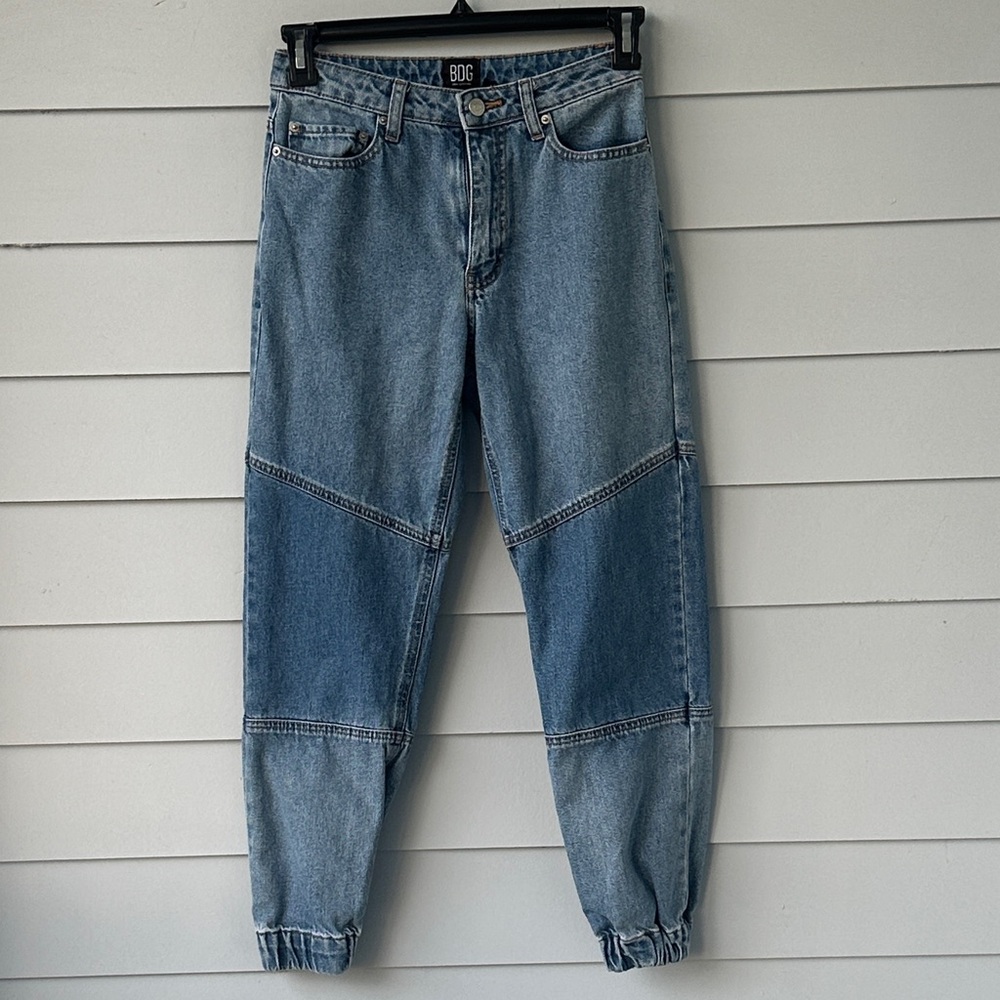 BDG Urban Outfitters Two Tone Blue Denim Jogger Jeans
